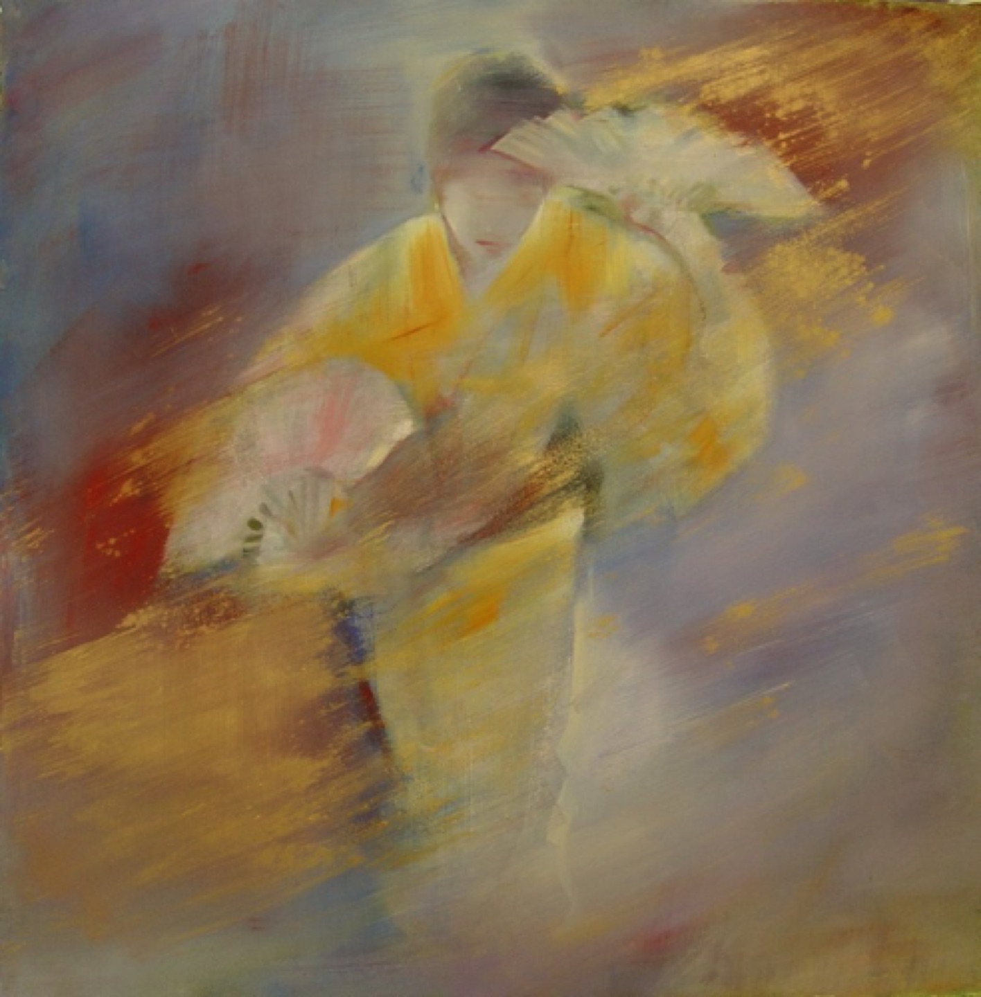 Gregg Chadwick
iroke (the spirit of color)
39"x39" oil on kozo washi 2005 
Private Collection, Virginia
